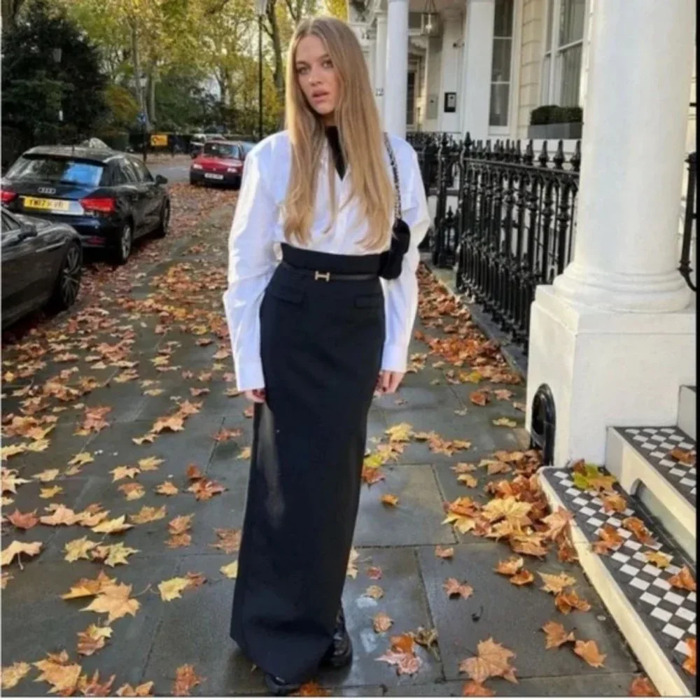 ZARA WOOL BLEND LONG SKIRT LIMITED EDITION - Picture 1 of 4